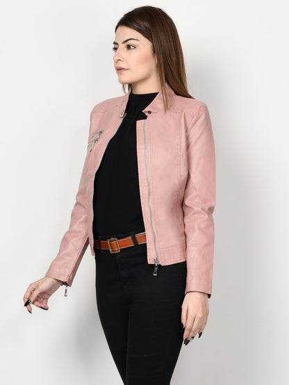 Limelight - Leather Jacket - Baby Pink