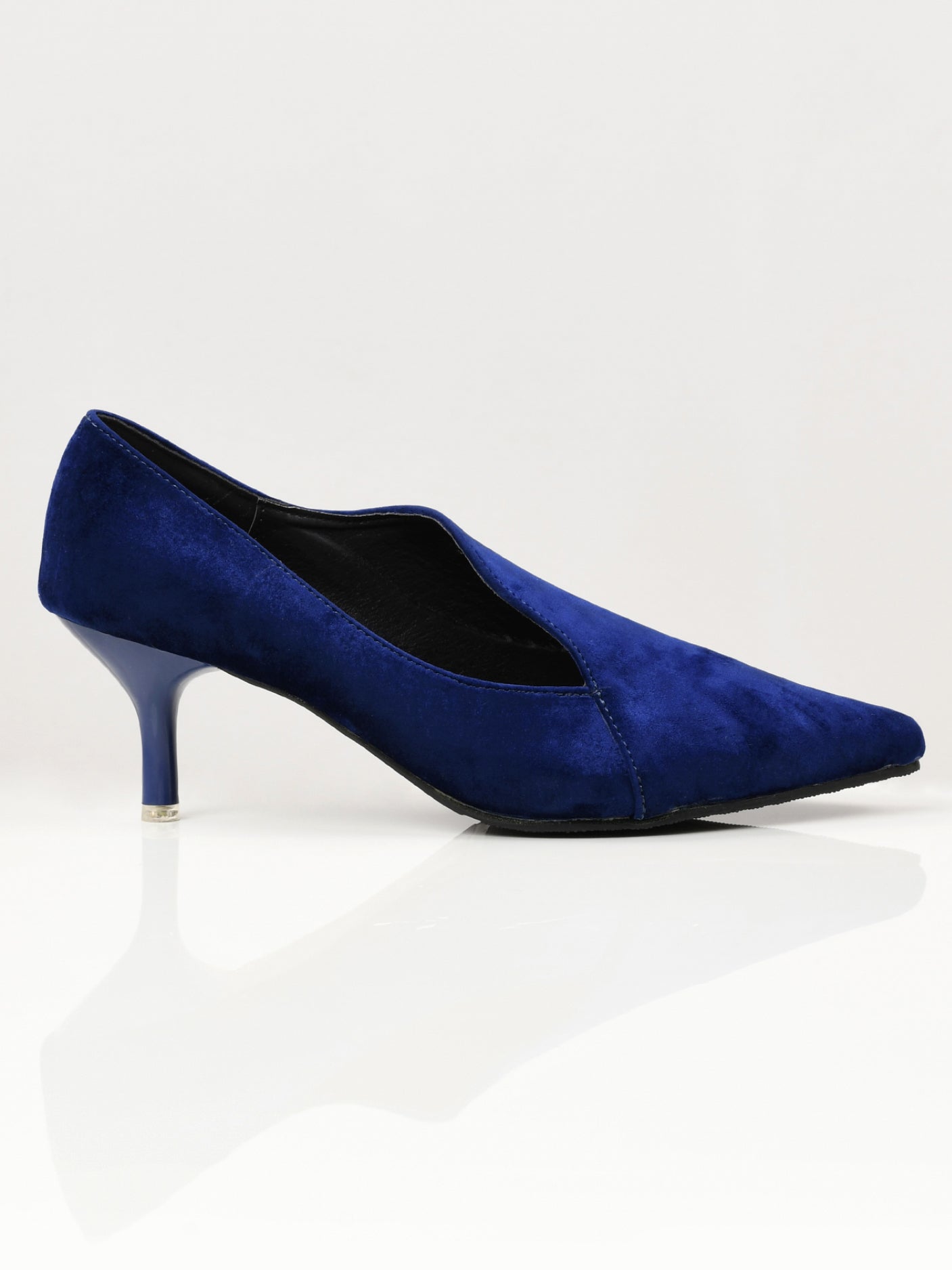 Limelight - Pointed Velvet Heels - Blue