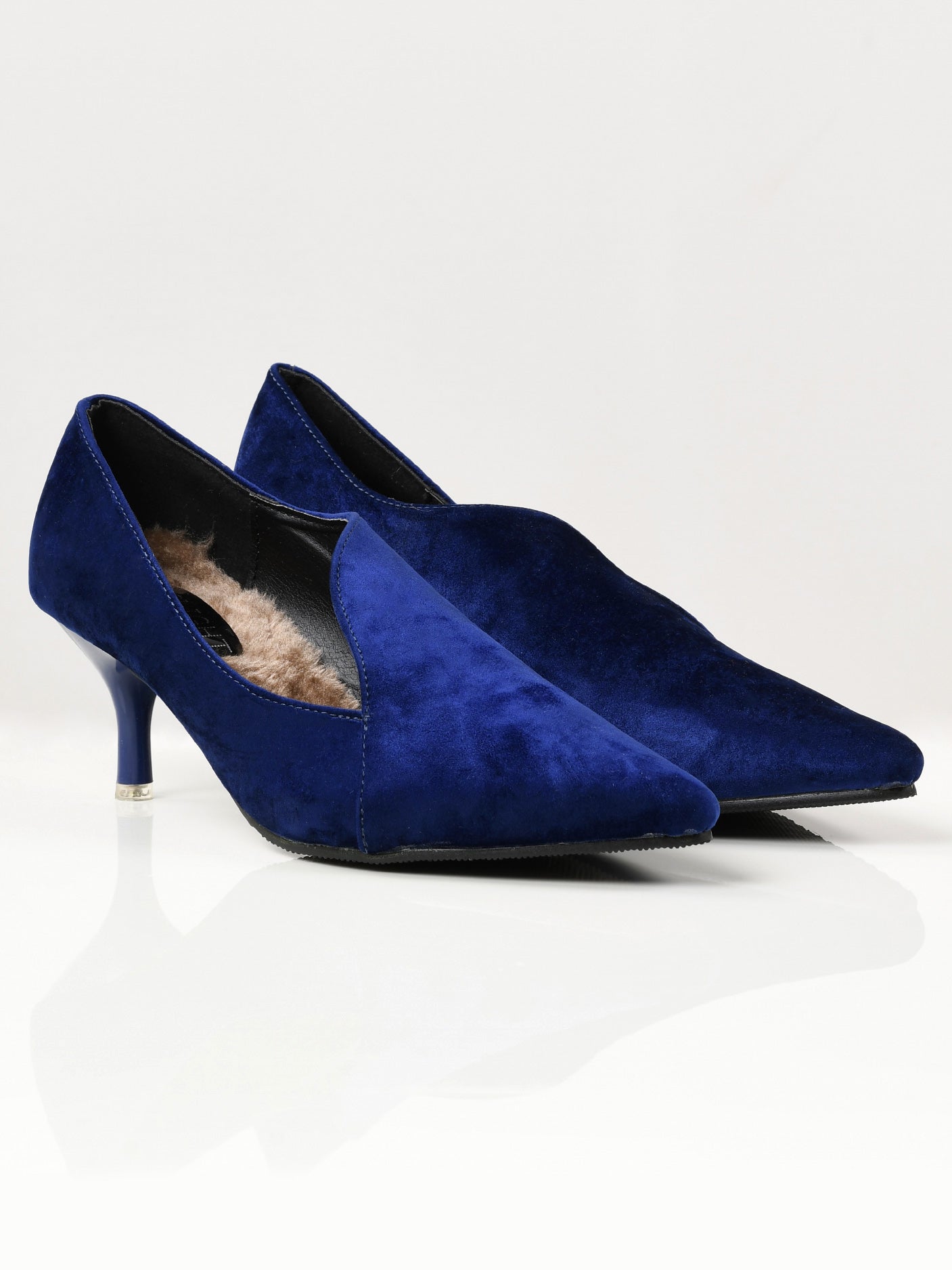 Limelight - Pointed Velvet Heels - Blue