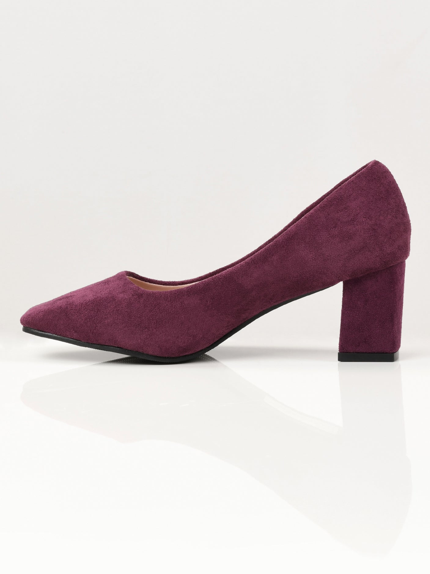 Limelight - Suede Block Heels - Purple