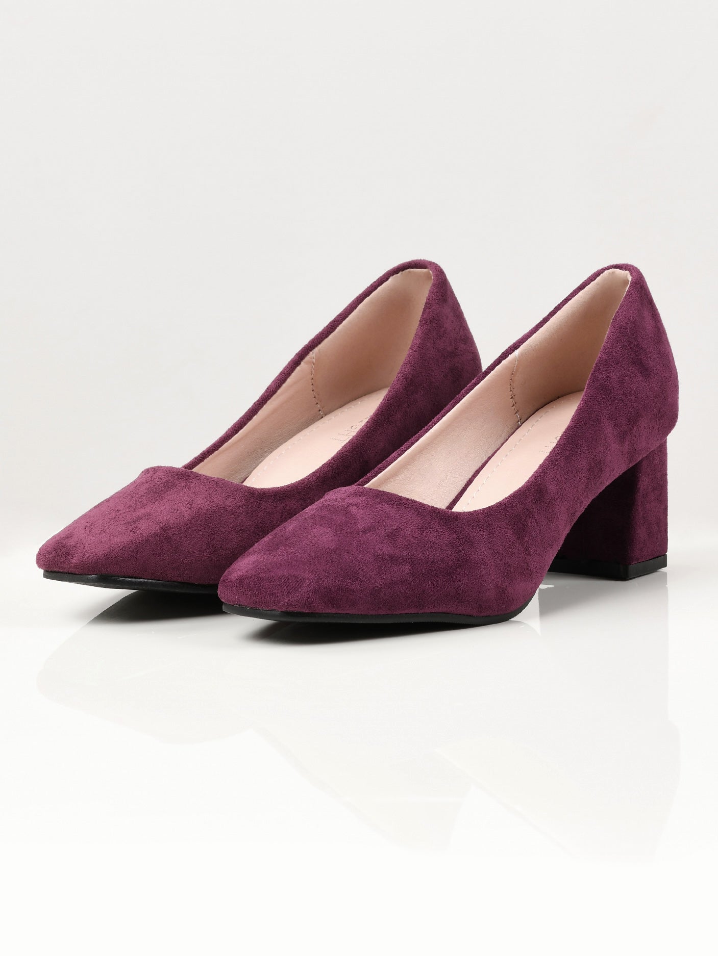 Limelight - Suede Block Heels - Purple