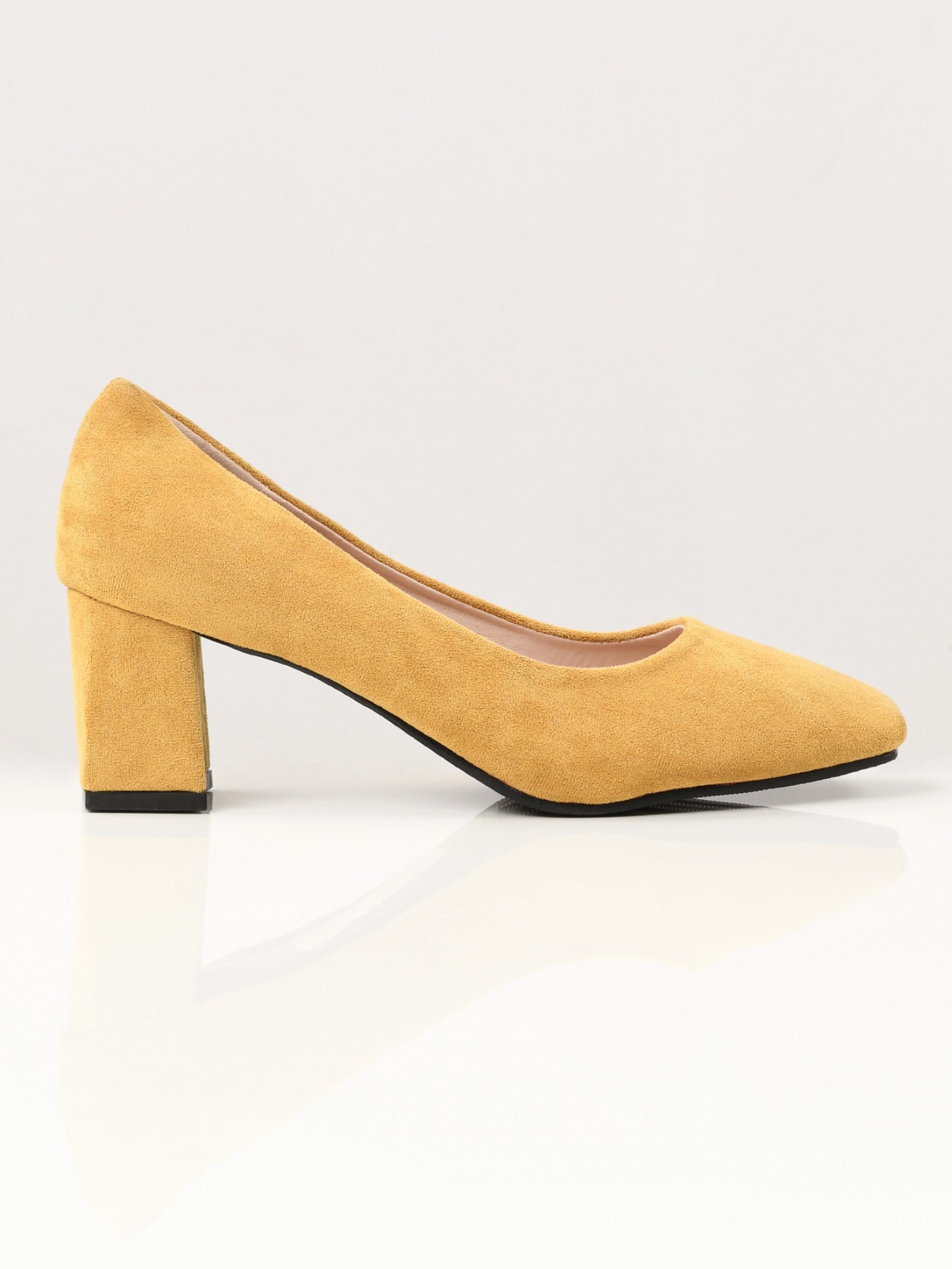 Limelight - Suede Block Heels - Yellow