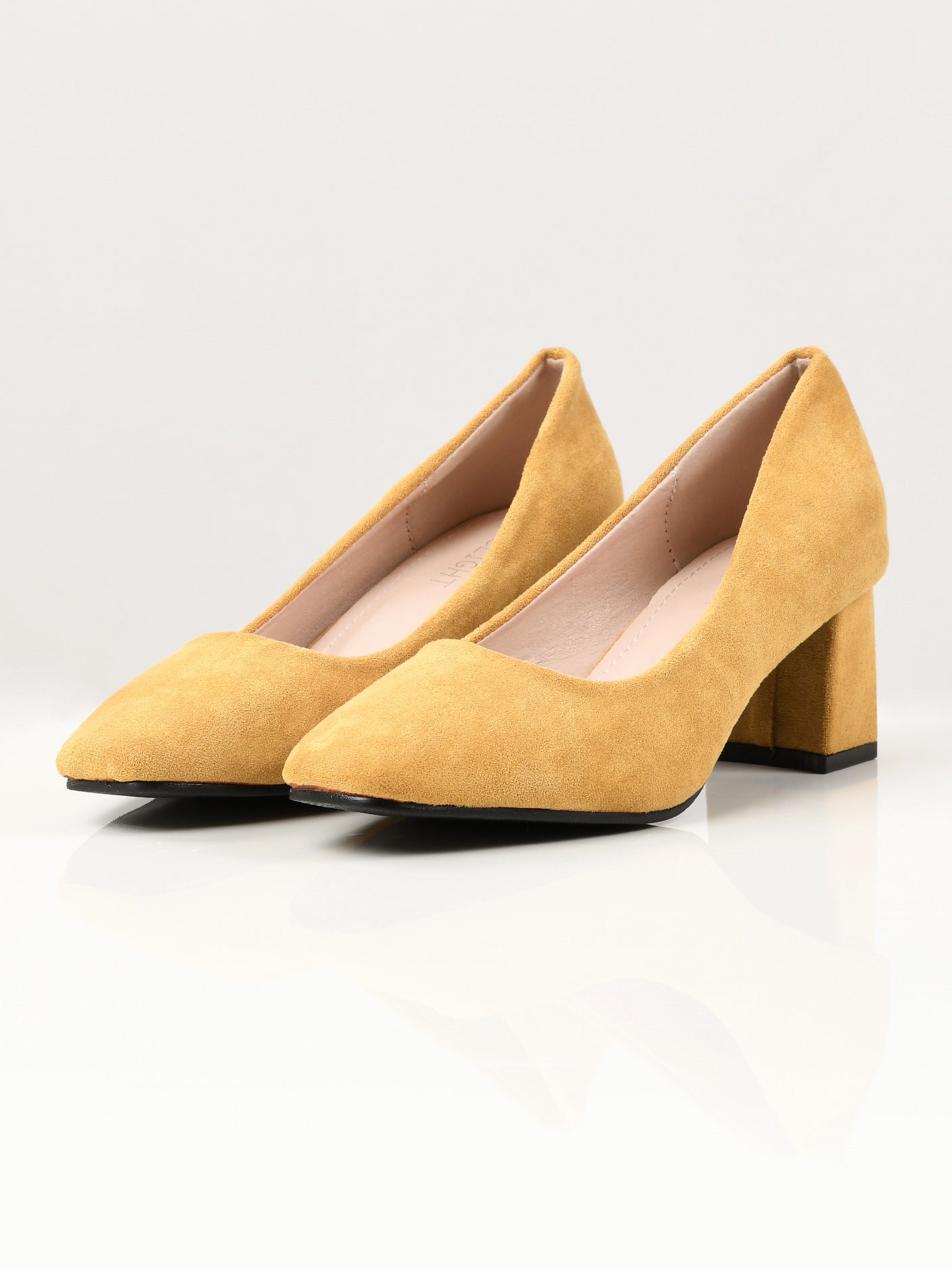 Limelight - Suede Block Heels - Yellow