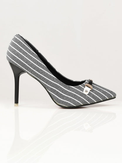 Limelight - Striped Heels - Grey