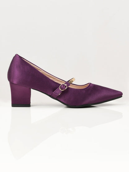 Limelight - Shiny Block Heels - Purple