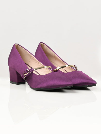 Limelight - Shiny Block Heels - Purple