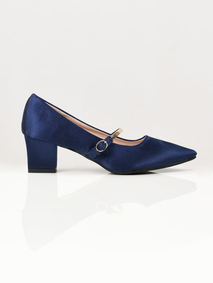 Limelight - Shiny Block Heels - Blue