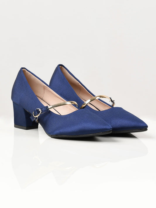 Limelight - Shiny Block Heels - Blue