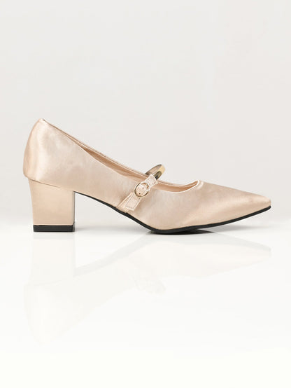 Limelight - Shiny Block Heels - Tea Pink