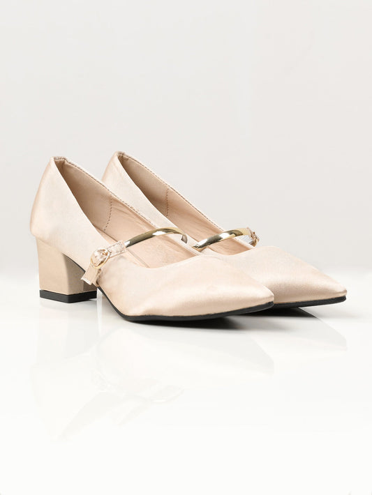 Limelight - Shiny Block Heels - Tea Pink