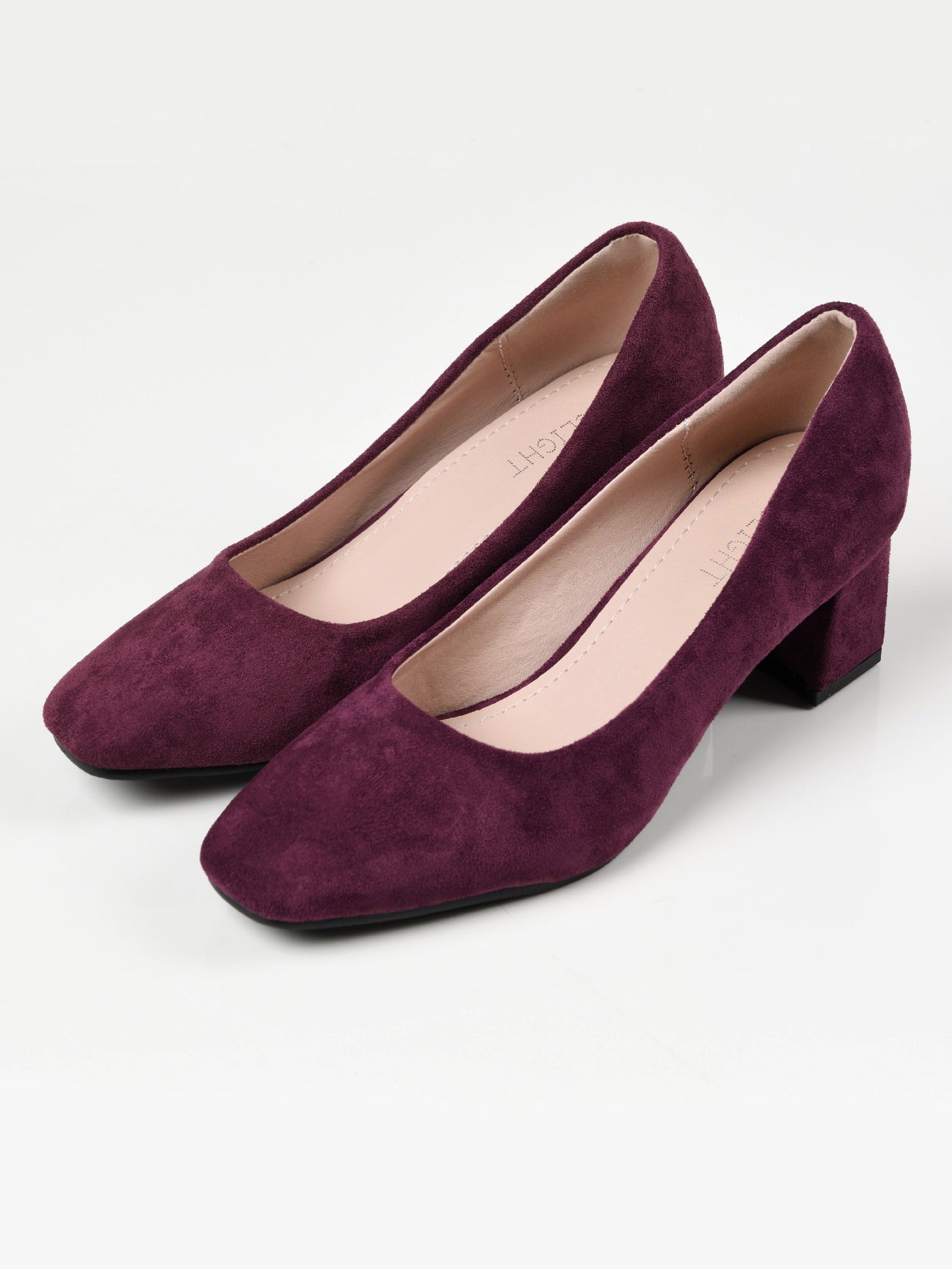 Limelight - Suede Block Heels - Purple