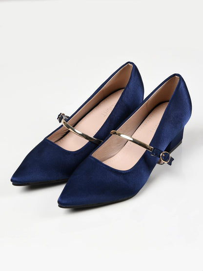 Limelight - Shiny Block Heels - Blue