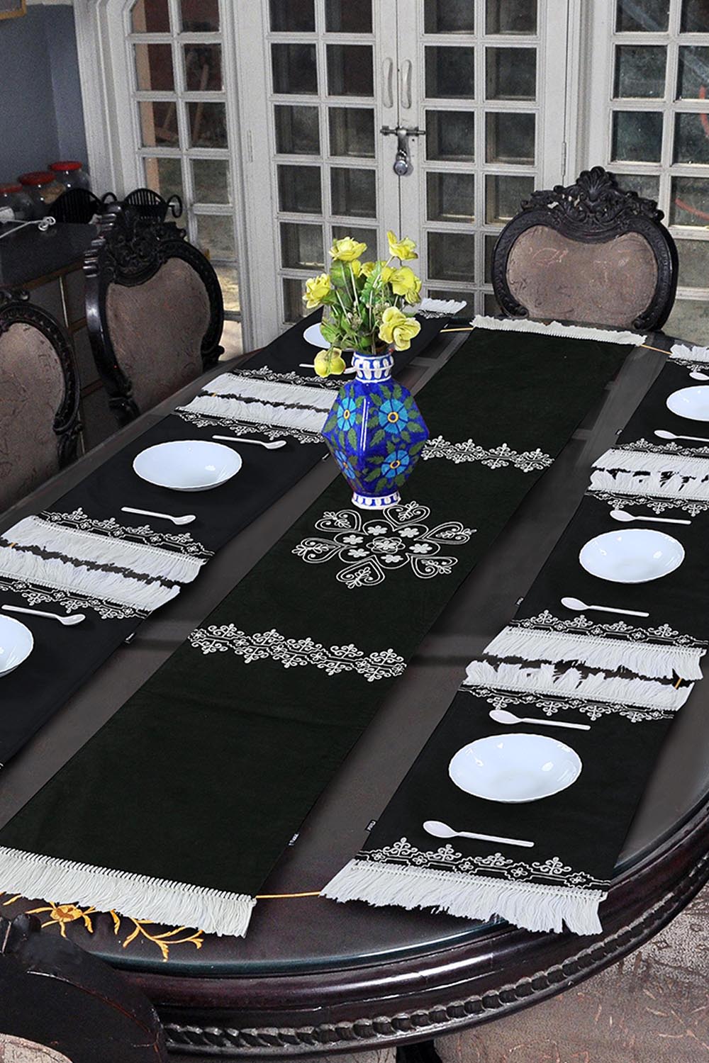Nishat Linen - Decker Table Runner Set 5PC