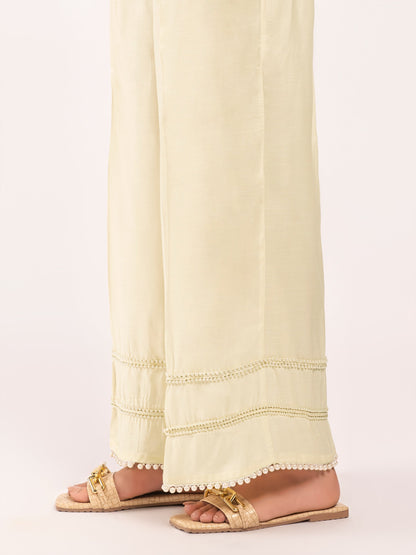 Embellished Silk Trousers