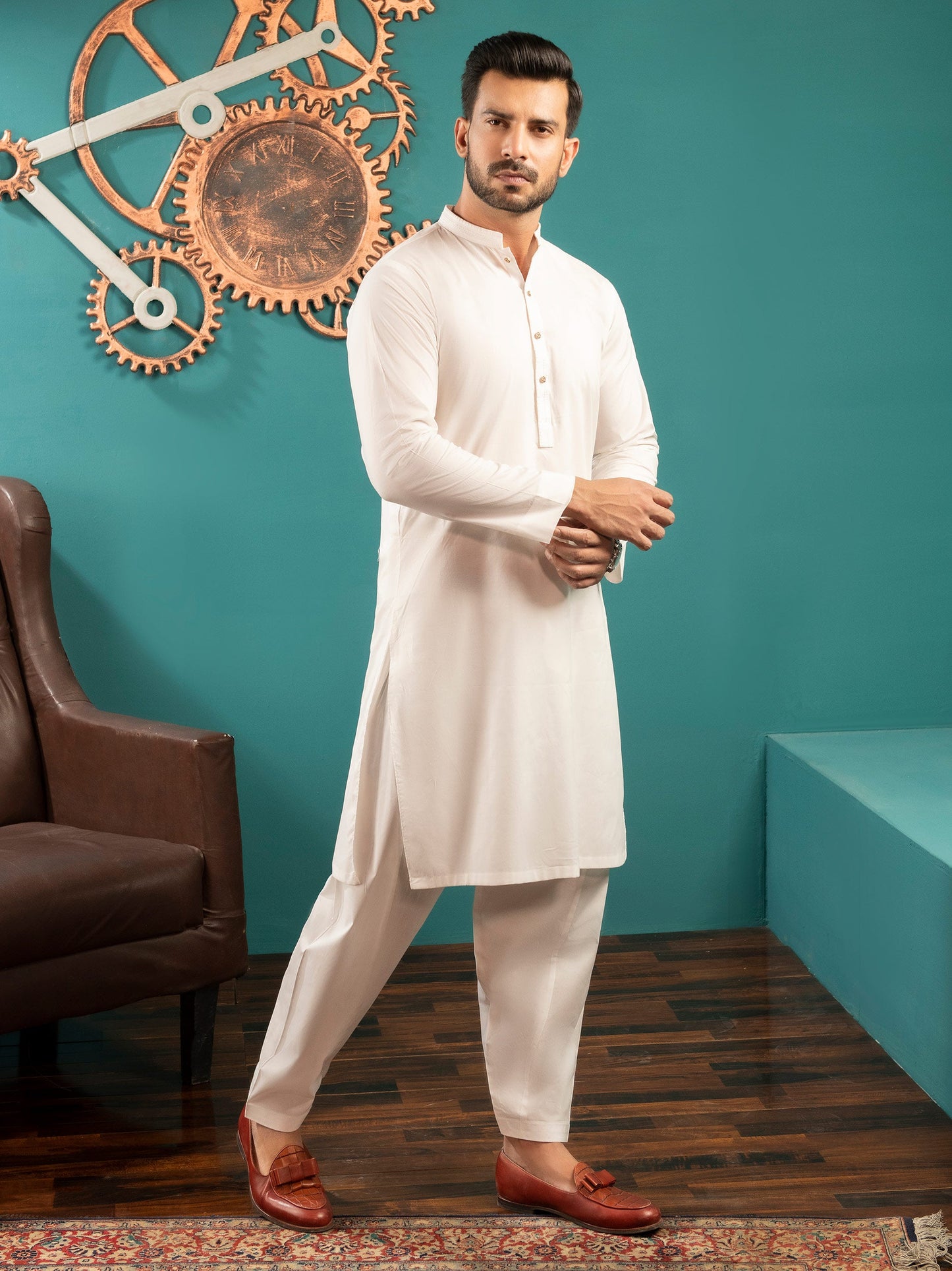 Limelight - Embroidered Cotton Suit