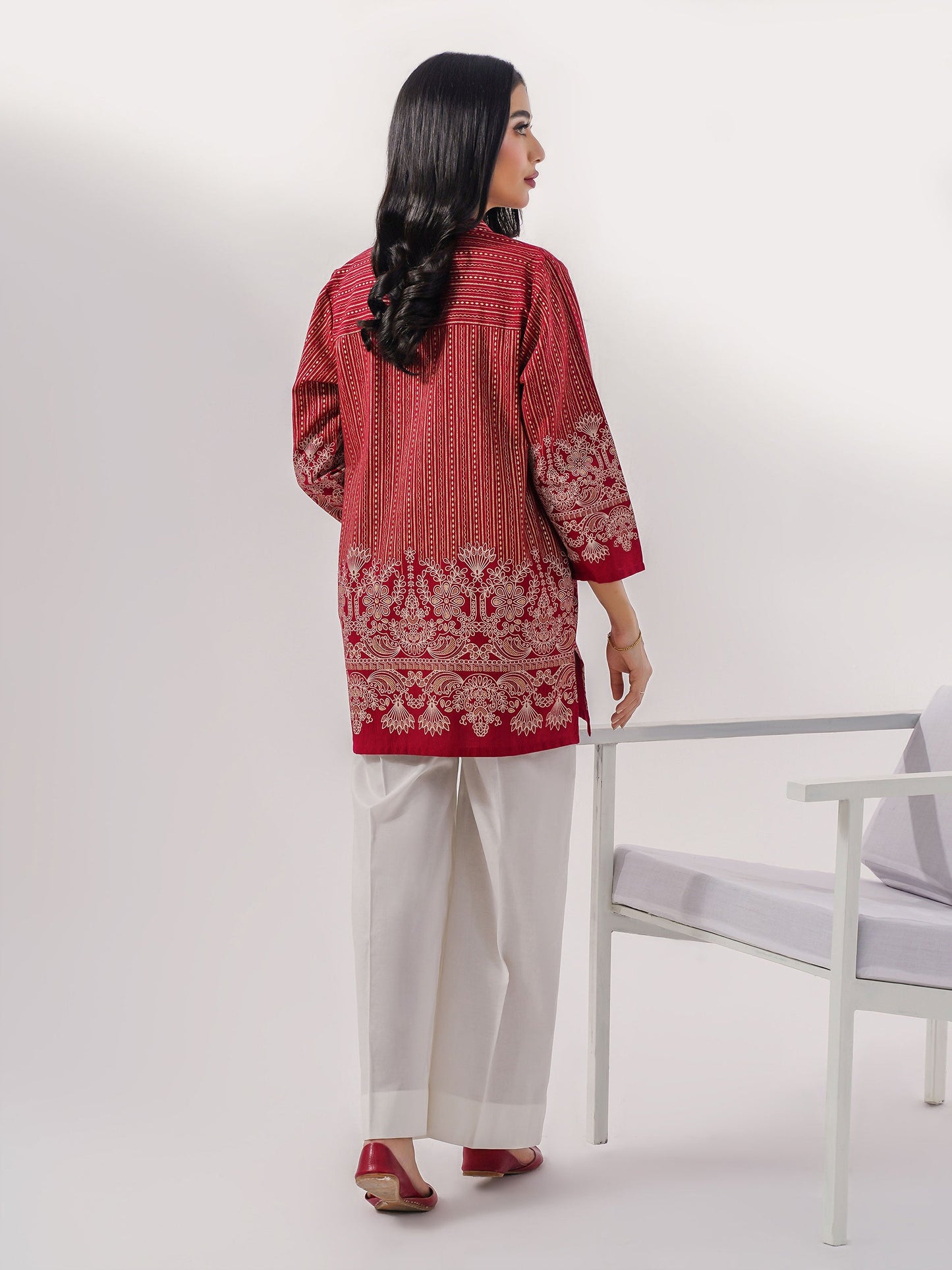 Limelight - Khaddar Kurti-Paste Print(Pret)