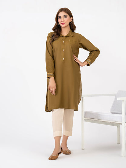 Limelight - Khaddar Shirt-Embroidered(Pret)