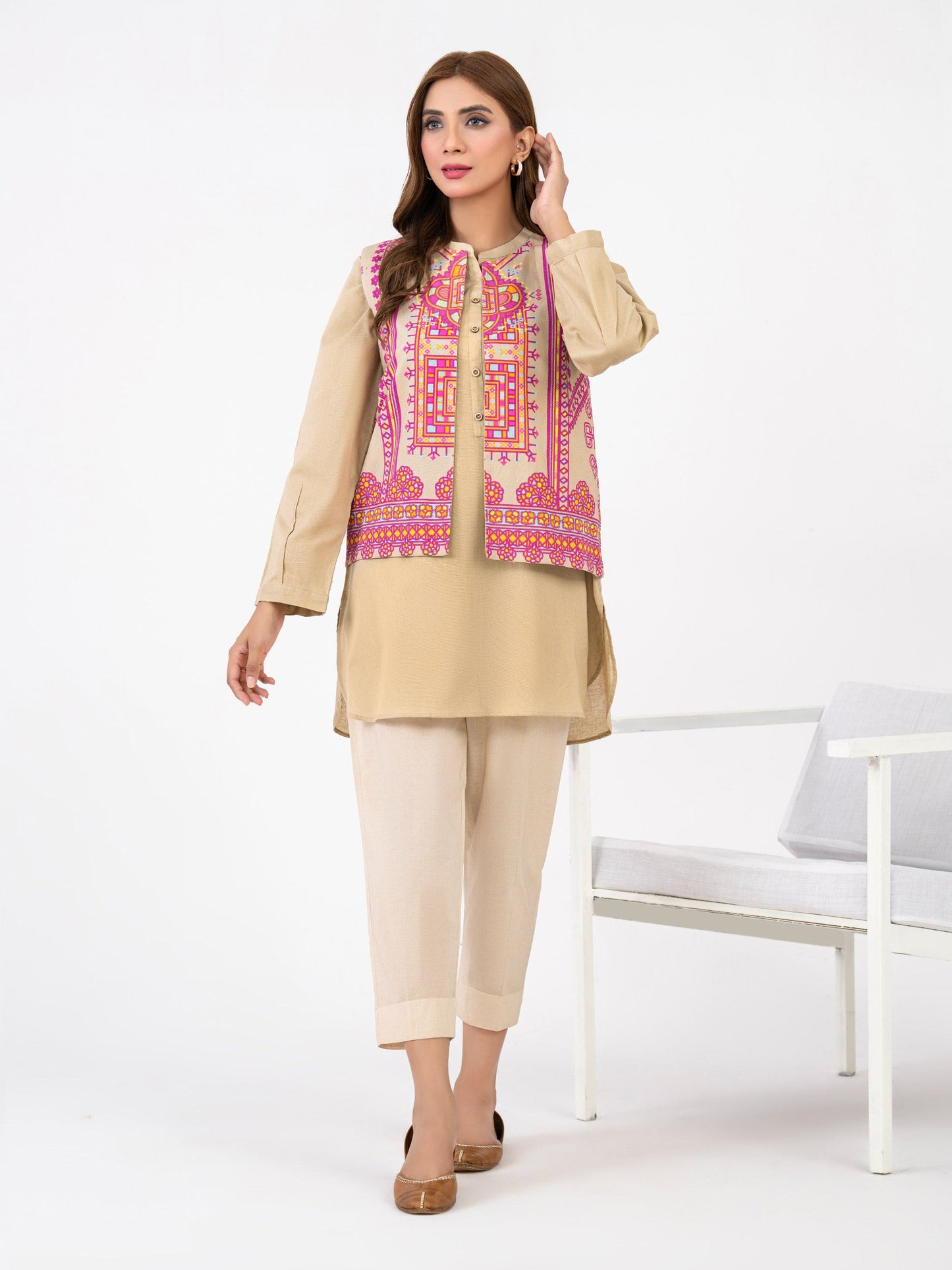 Limelight - Kurti with bolero-Printed(Pret)