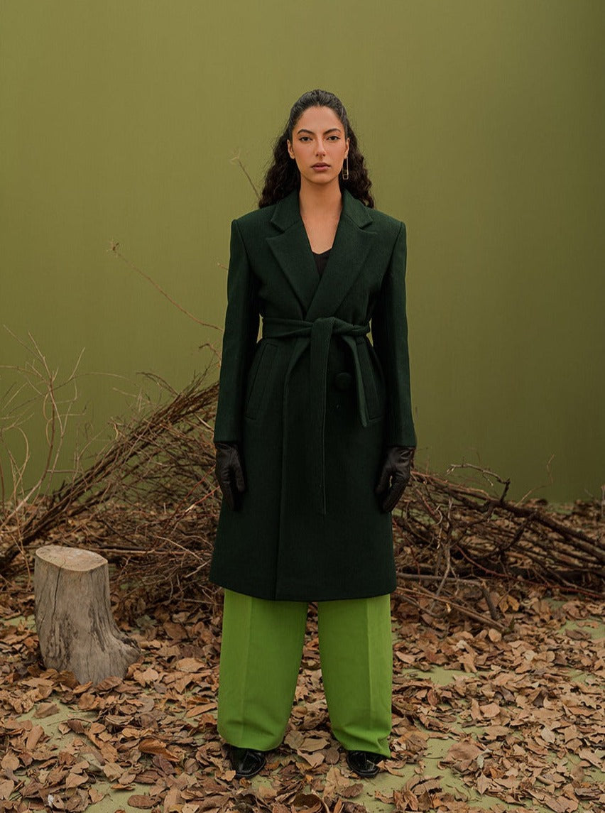 Chaos - Riot - Mid Jungle Green Wool Coat