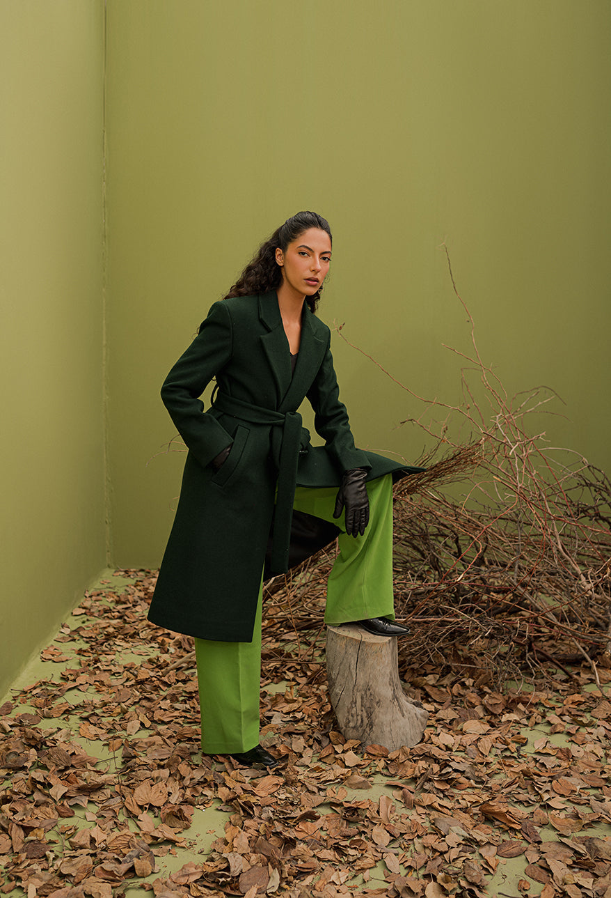 Chaos - Riot - Mid Jungle Green Wool Coat