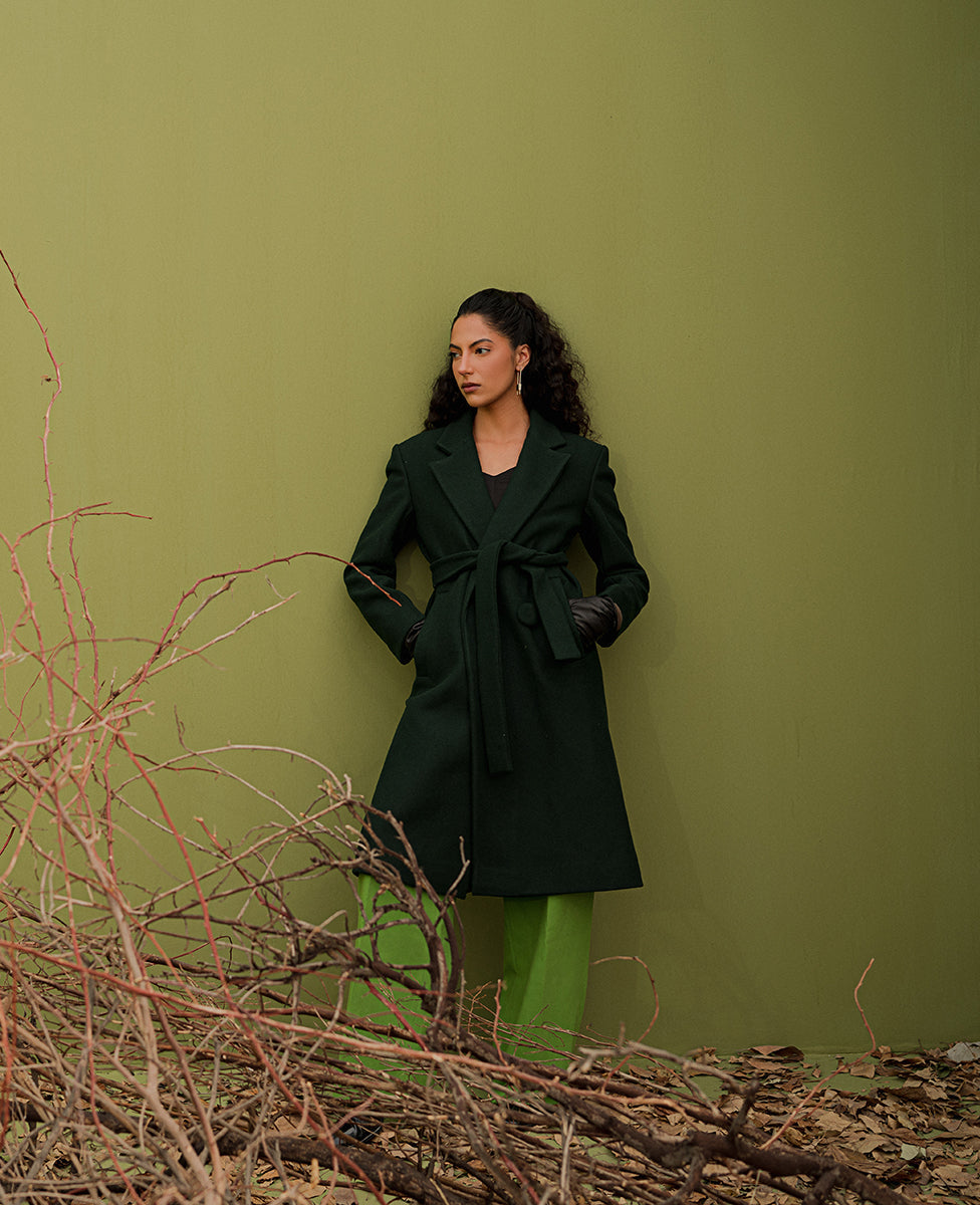 Chaos - Riot - Mid Jungle Green Wool Coat