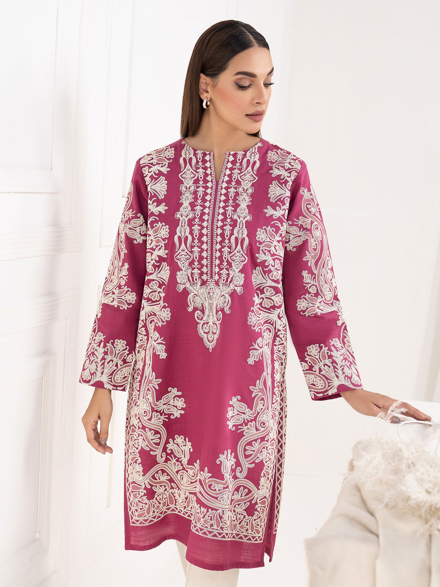 Khaddar Shirt-Embroidered(Unstitched)