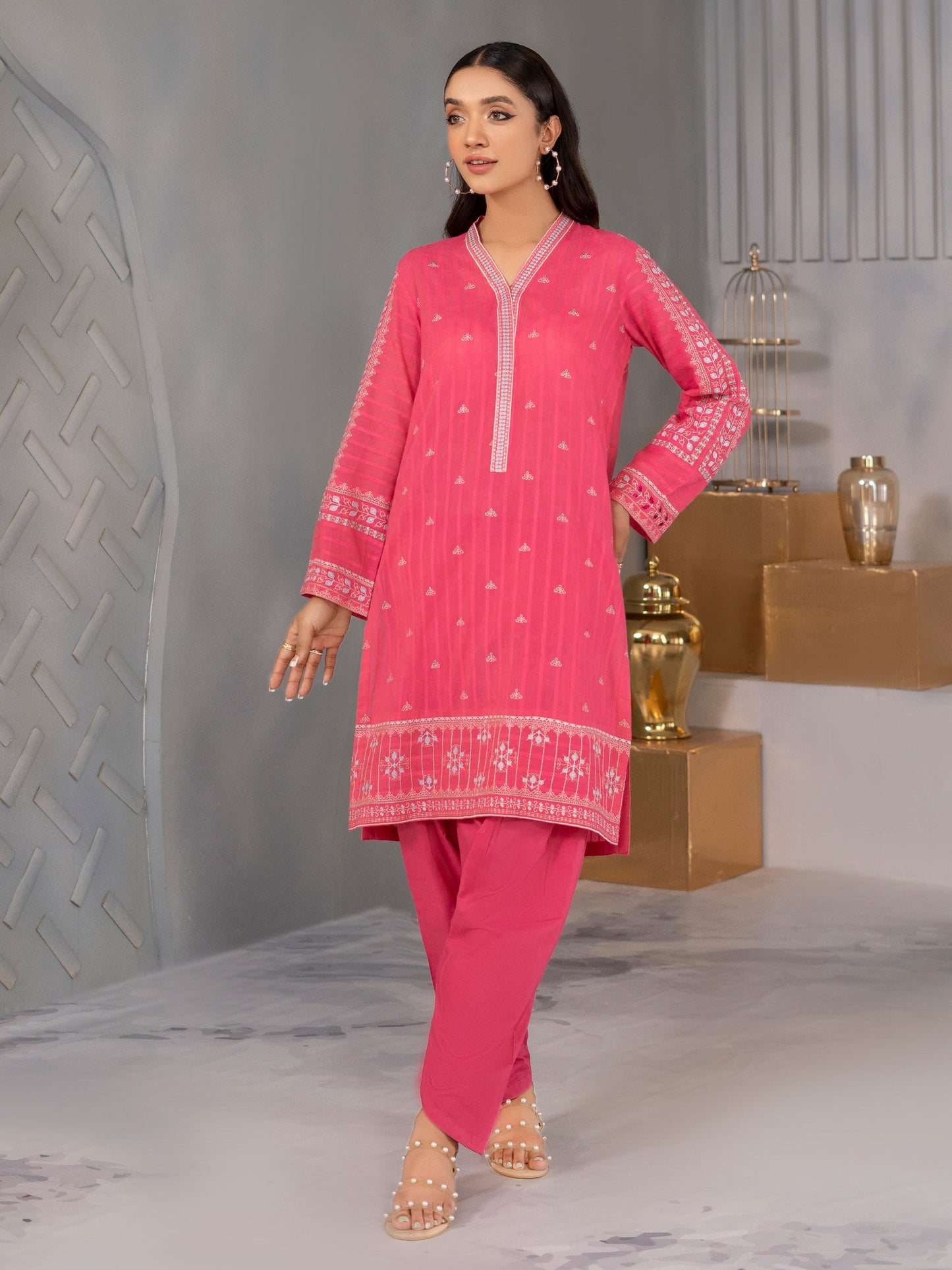 Limelight - 2 Piece Embroidered Lawn Suit