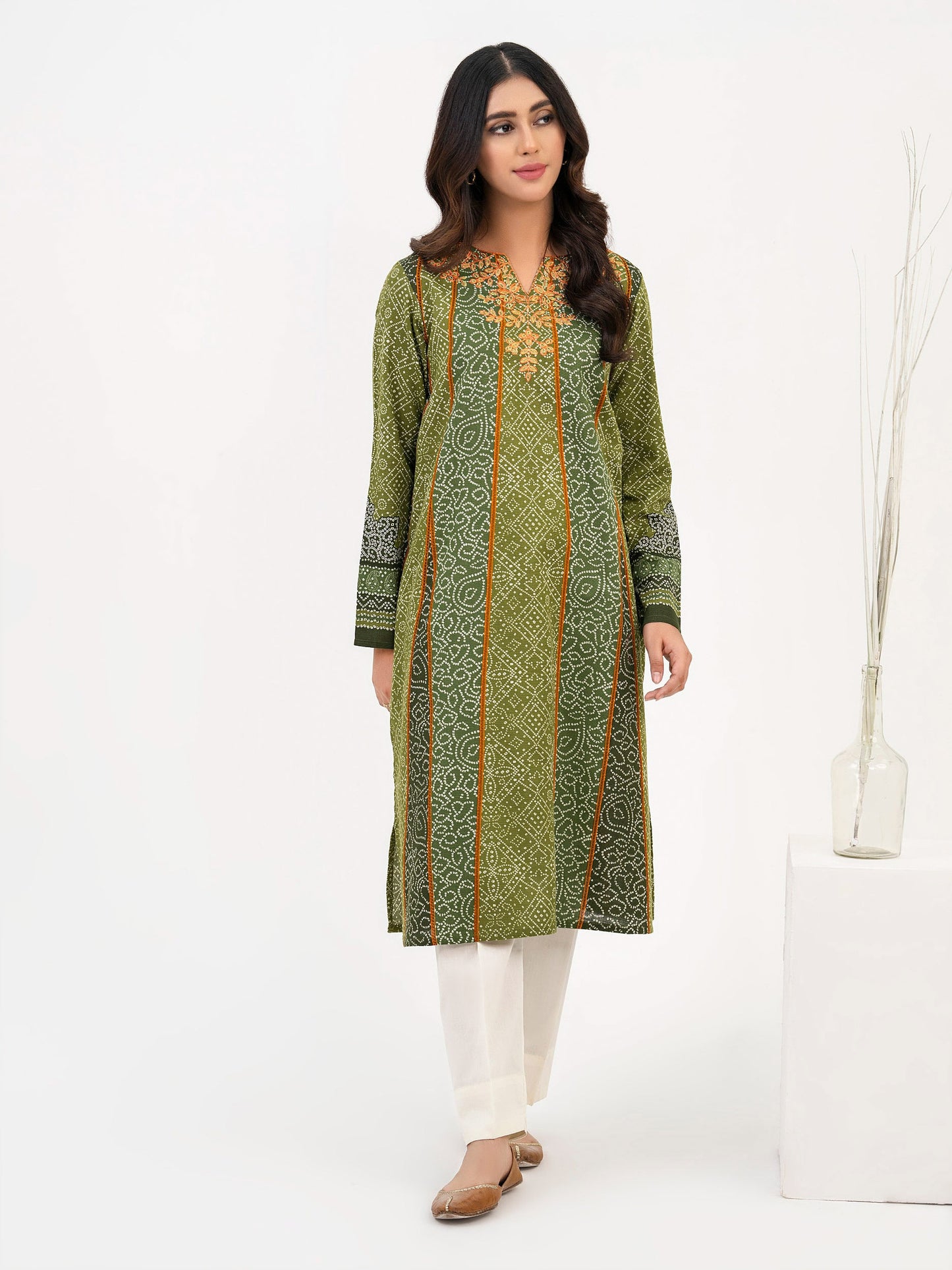 Khaddar Shirt-Embroidered (Pret)