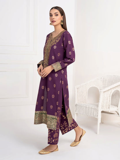 2 Piece Jacquard Suit-Embroidered(Unstitched)