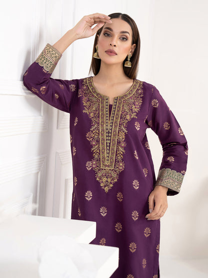 2 Piece Jacquard Suit-Embroidered(Unstitched)