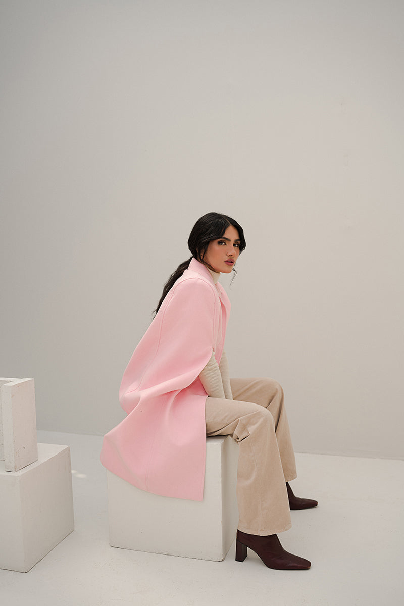 Chaos - Fixation - Cameo Pink Wool Cape
