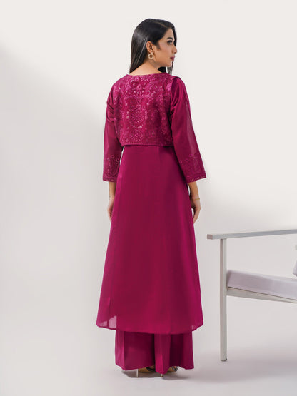 2 Piece Cotton Net Suit-Embroidered (Pret)