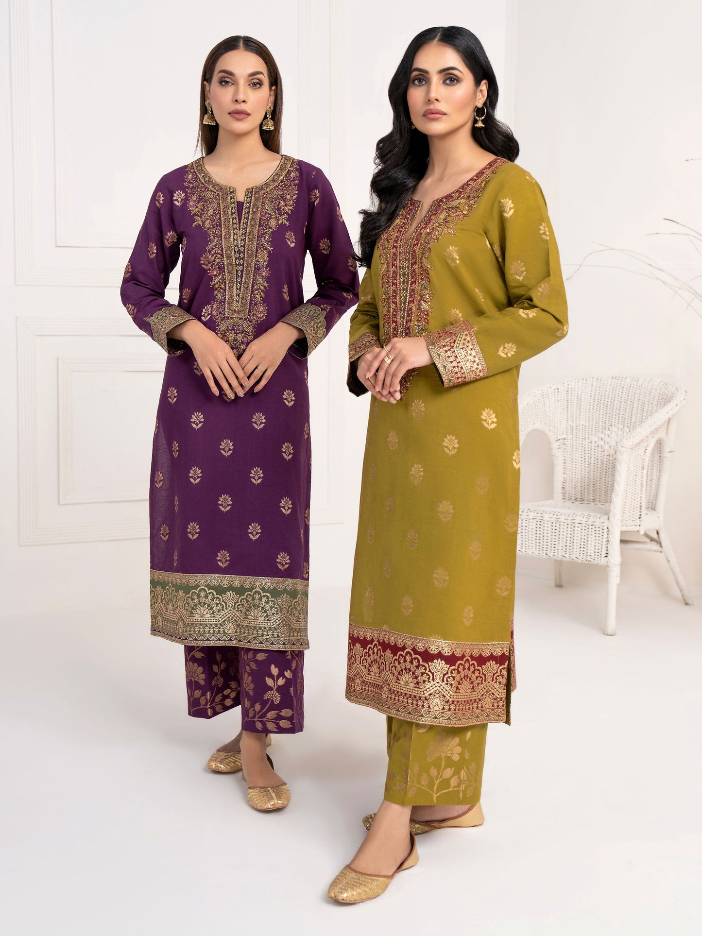 2 Piece Jacquard Suit-Embroidered(Unstitched)