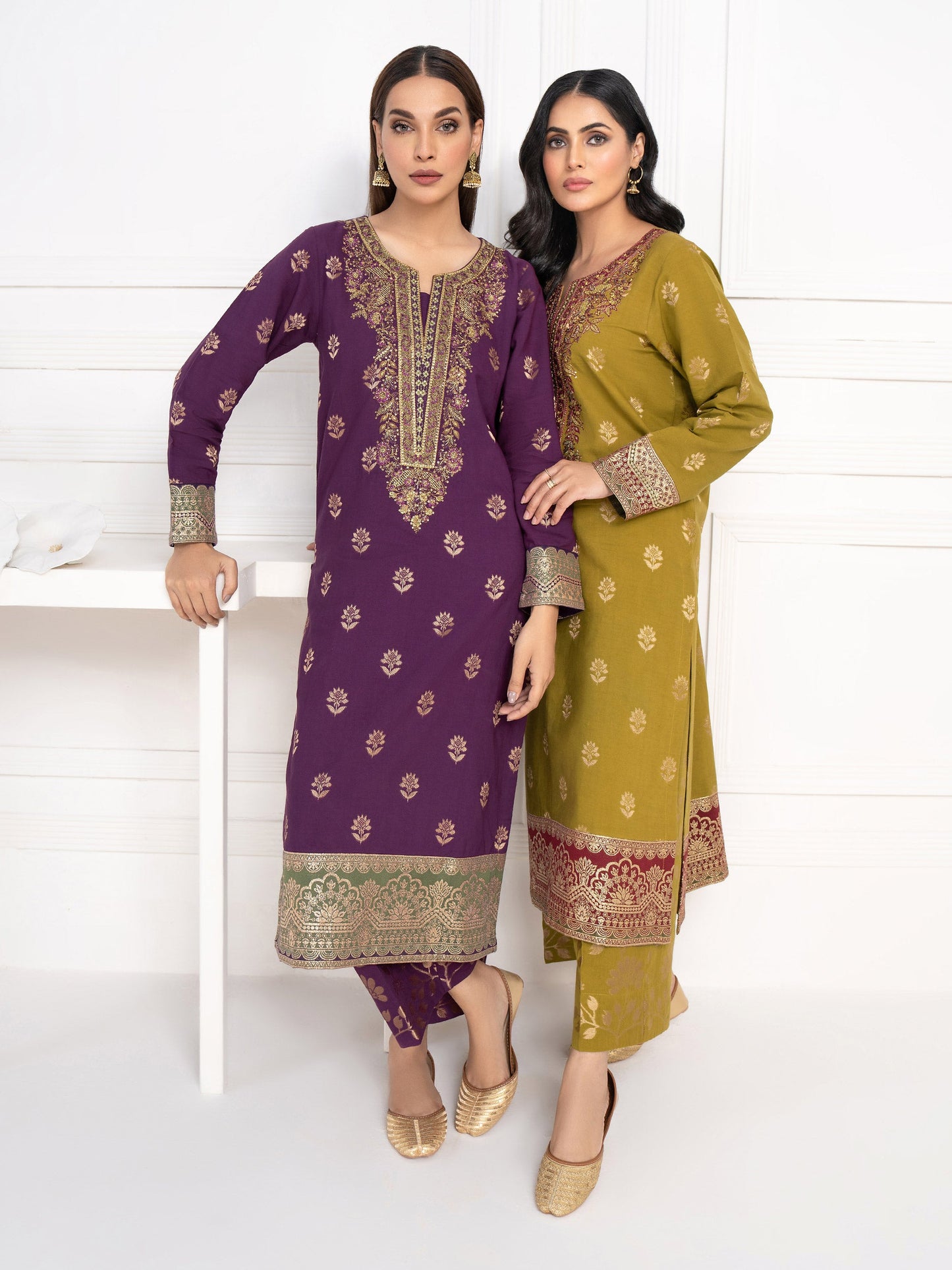 2 Piece Jacquard Suit-Embroidered(Unstitched)