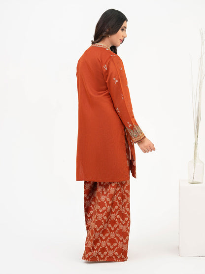 2 Piece Net Suit-Embroidered (Pret)