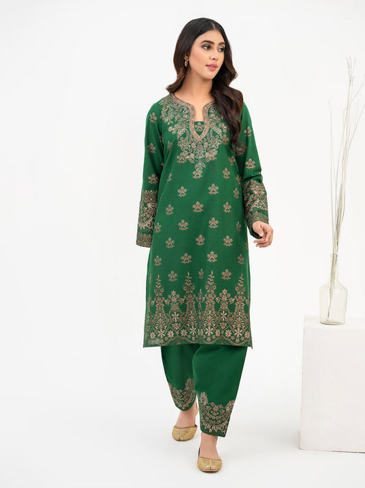 2 Piece Khaddar Suit-Embroidered (Pret)