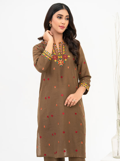 2 Piece Khaddar Suit-Embroidered(Pret)