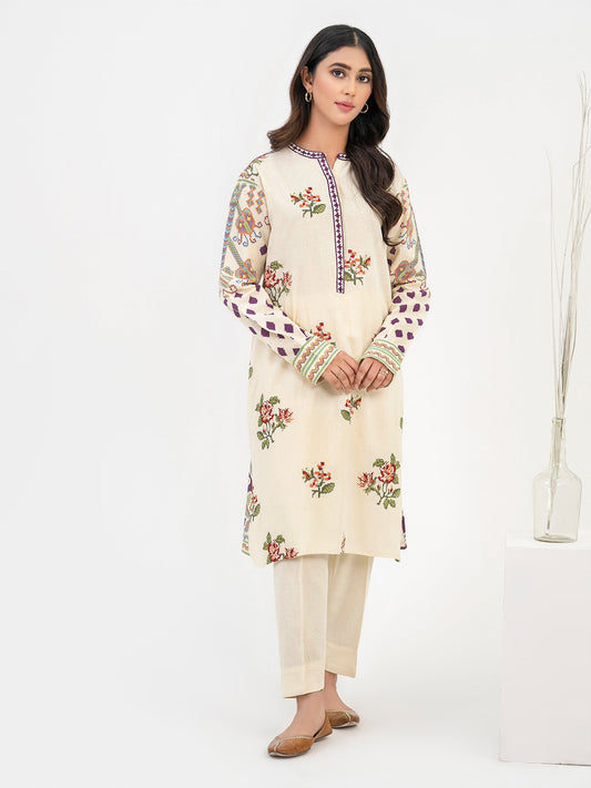 2 Piece Khaddar Suit-Embroidered(Pret)