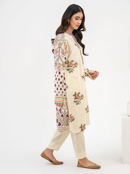 2 Piece Khaddar Suit-Embroidered(Pret)