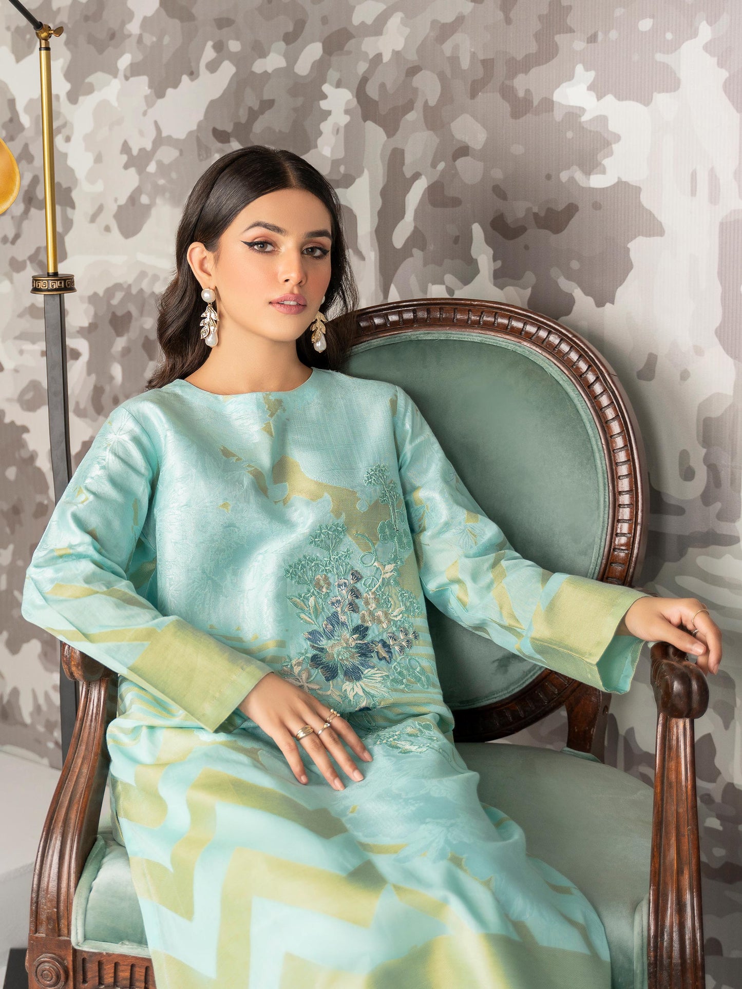 Limelight - 2 Piece Jacquard Suit-Embroidered (Unstitched)