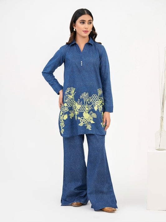 2 Piece Khaddar Suit-Embroidered(Pret)