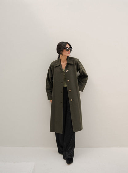 Chaos - Muss - Rifle Green women’s over coat
