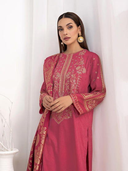 2 Piece Jacquard Suit-Embroidered(Unstitched)