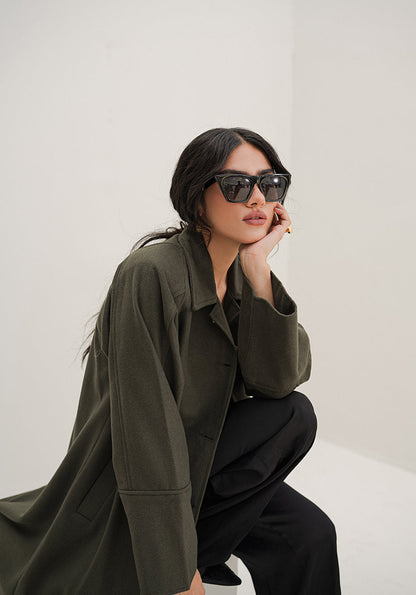 Chaos - Muss - Rifle Green women’s over coat