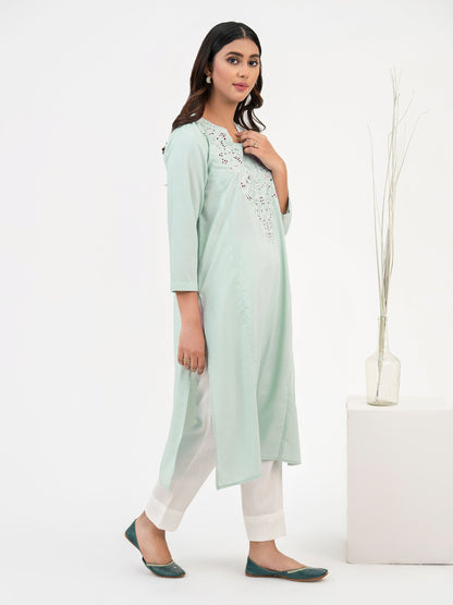 Viscose Shirt-Embroidered (Pret)