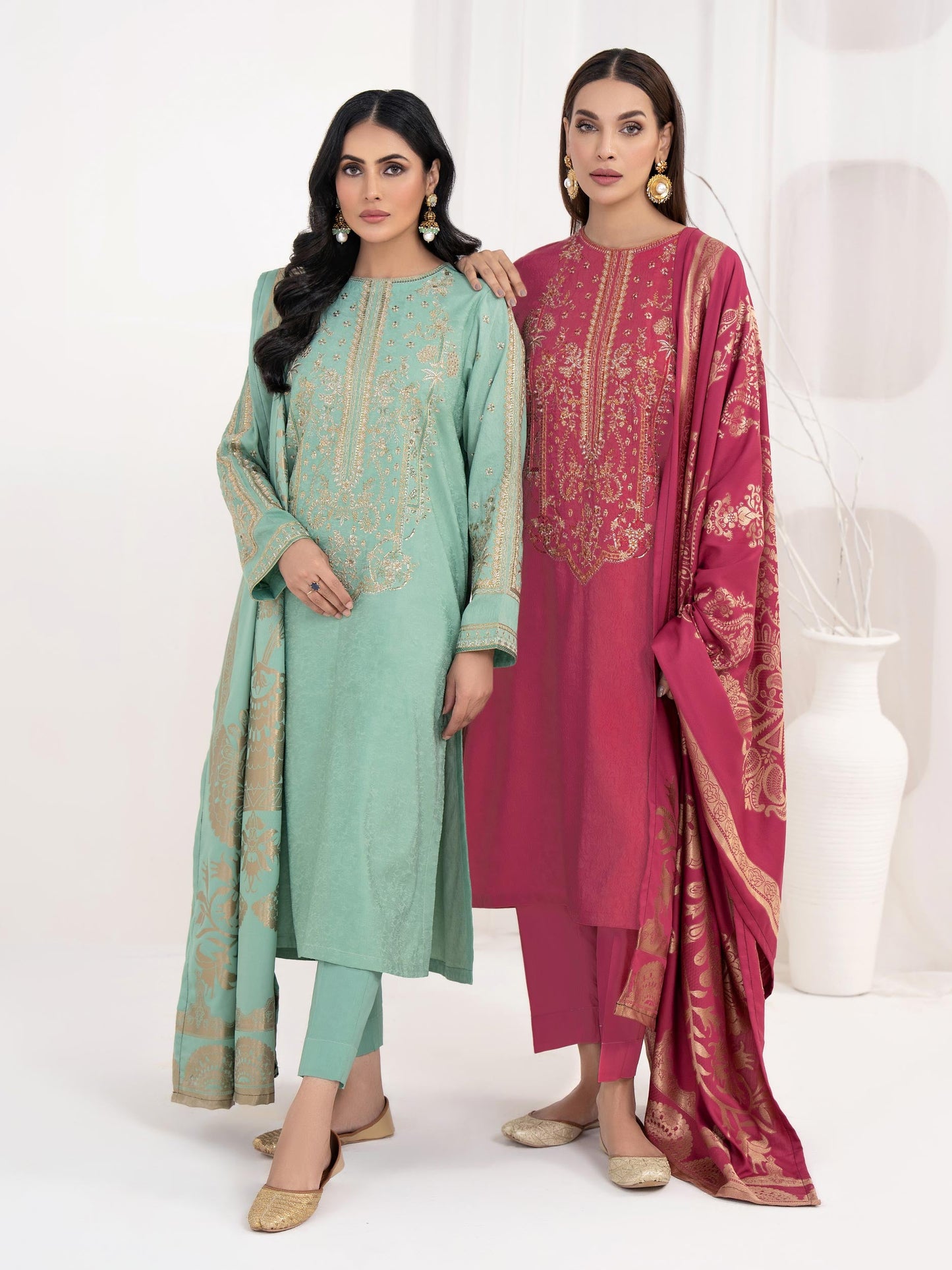 2 Piece Jacquard Suit-Embroidered(Unstitched)