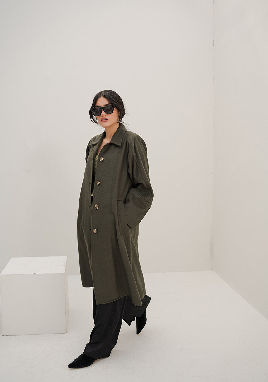 Chaos - Muss - Rifle Green women’s over coat