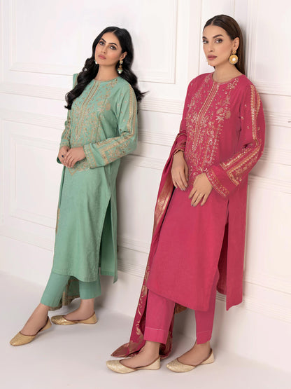 2 Piece Jacquard Suit-Embroidered(Unstitched)