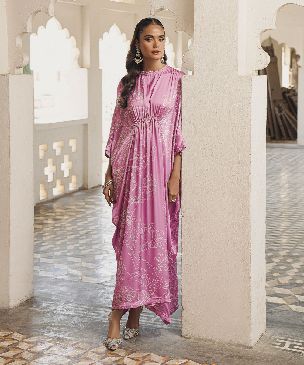 Sapphire - Embellished Silk Kaftan