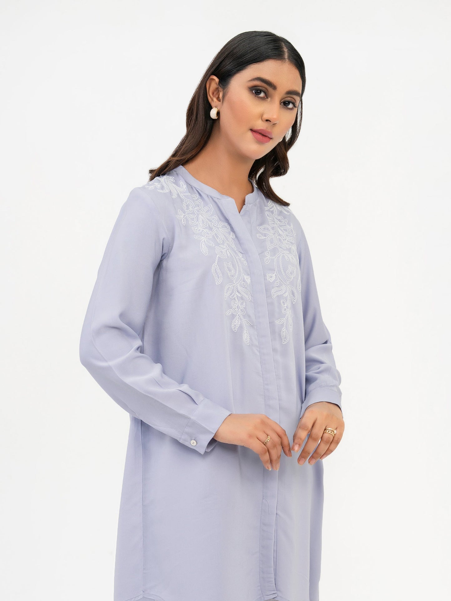 Silk Shirt-Embroidered (Pret)